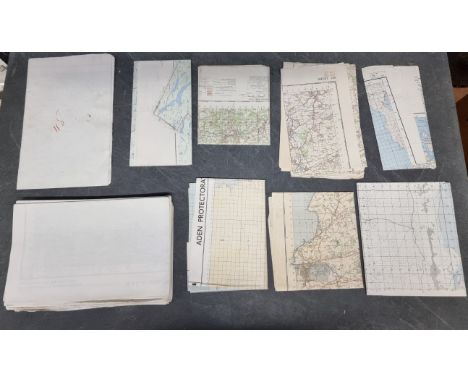 ORDNANCE SURVEY:&nbsp;group of approx 20 OS sheets, 1950s period, folded. (Packet)