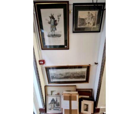 WINCHESTER COLLEGE:&nbsp;a collection of prints and engravings related to include 'The Trusty Servant', engraved by G S Shury