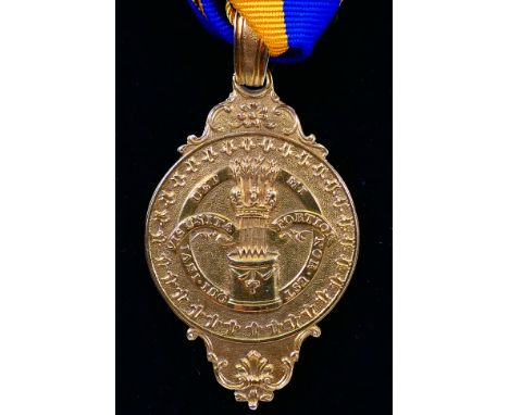 The Orange and Blews - an extremely rare Gold medal attributed to Lt Gen Sir Robert Rich, ca 1748. The medal obverse depicts 