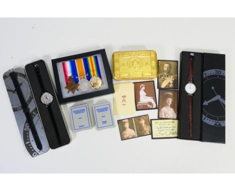 Reenactment - Theatre Props -  A 1914 Princess Mary Gift Fund tin and reproduction contents (Sikh), a reproduction World War 