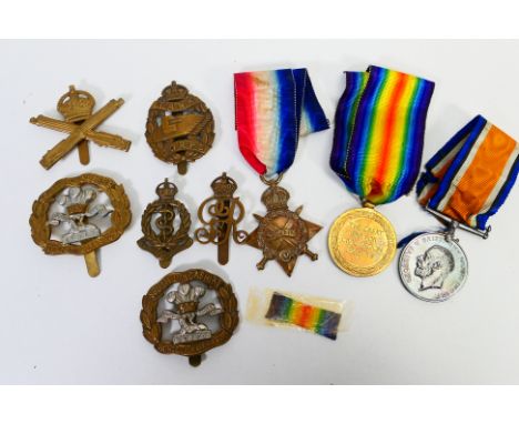 Three: A World War One medal trio comprising 1914 -1915 Star, War Medal and Victory Medal named to 16339 PTE J WILDE S LAN R 