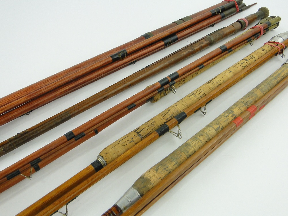 5 early 20th century fishing rods.