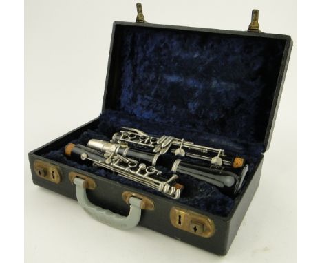 A Boosey & Hawkes clarinet in case.