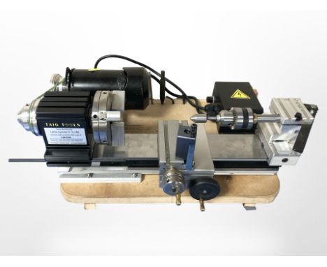 A Taig Tools lathe spindle.
