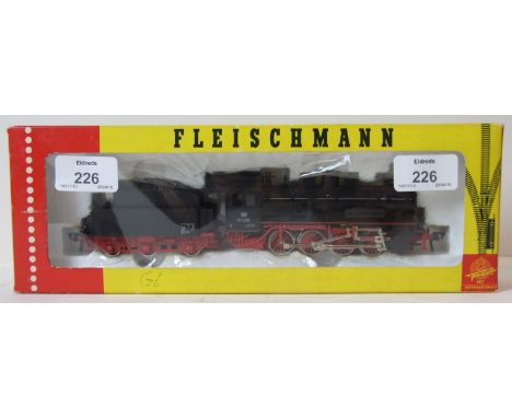 Fleischmann HO, 4145, Class 55 0-8-0 locomotive no.55 2781, in black and red livery, boxed.