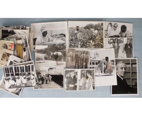 A quantity of press photographs of Sir James R W Parker when British High Commissioner in The Gambia 1972-75, (approximately 