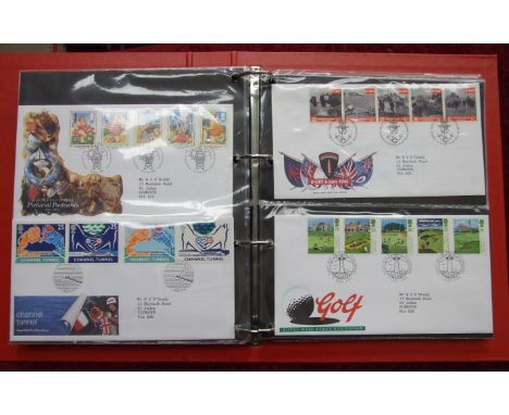 An accumulation of Great British stamps in nine albums and stock books, with unmounted definitive issues to £10 (2), first da