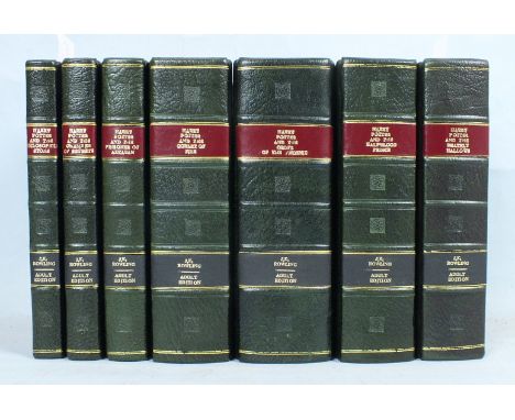 Rowling (J K), The Harry Potter Series, adult editions,  rebound hf green mor gt, 8vo, 1997-2000, (7).