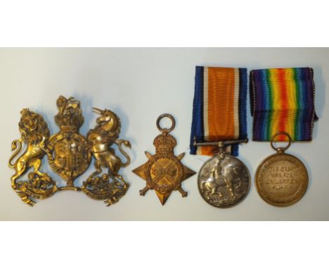 A WWI group of three medals awarded to 1862 CEBM Smith, 28 London R: British War Medal, Victory Medal and 1914-15 Star and a 