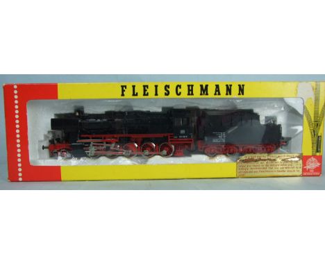 Fleischmann HO, 4177 Class 051 2-10-0 locomotive no.051 628-6, in DB black and red livery, boxed with instructions.