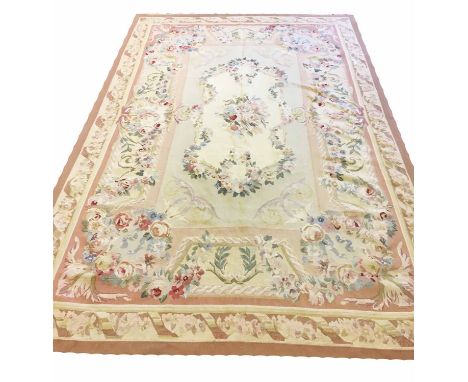 AUBUSSON SAVONNERIE DESIGN CARPET, 280cm x 177cm.