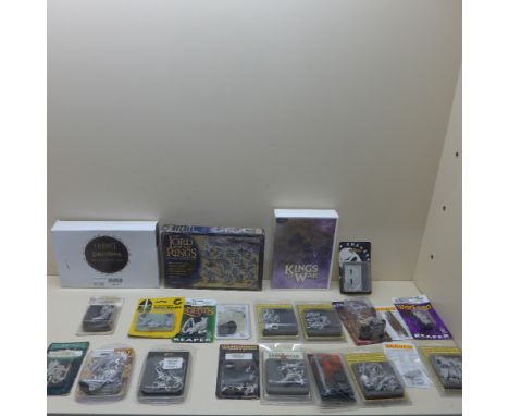 A collection of Lord of the Rings and other Wargaming figures - please see images for vendors listing 