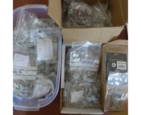 A collection of metal and plastic fantasy/Wargaming figures including Lord of the Rings - some painted - please see images fo