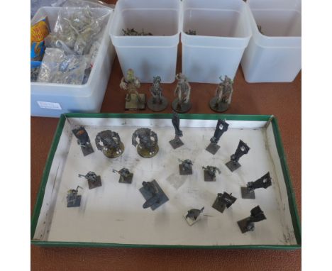 A collection of 27 painted Lord of the Rings Ents, assorted unmade and 16 painted Orcs and two Eaglemoss armoured trolls 