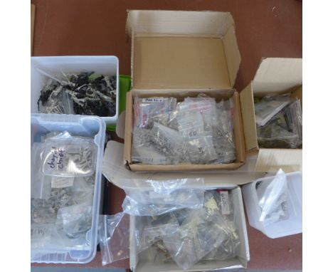 A large collection of metal Wargaming Fantasy/Lord of the Rings figures - some painted - please see images for vendors listin