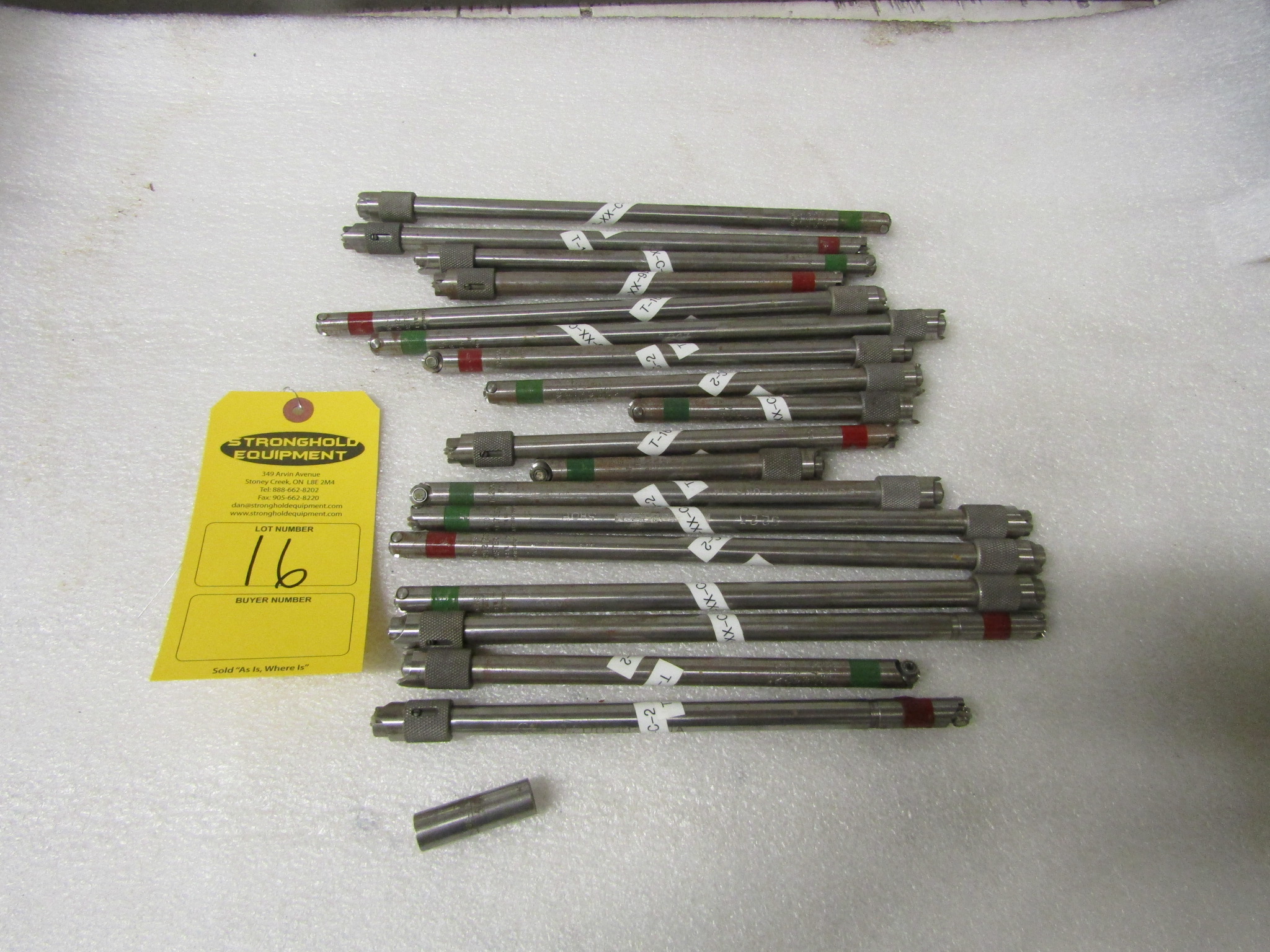 Lot of precision standards calibration rods