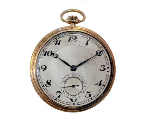 Unsigned, retailed by Johnson, Walker &amp; Tolhurst, London - An 18ct gold open faced pocket watch, circa 1927, the silvered
