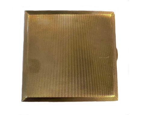 A George VI 9ct gold pocket cigarette case, mark of B. H. Britton &amp; Sons, Birmingham 1939, of rectangular convex form, de