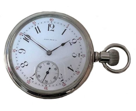 Giles Brothers &amp; Company, Chicago - An open faced side wind pocket watch with exhibition case, circa 1890, the signed whi