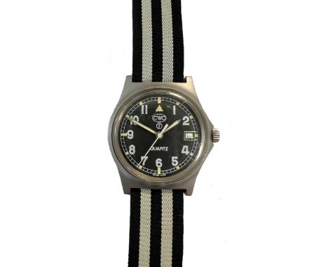Cabot Watch Company - A steel 'G10/Navigator' prototype military wristwatch, circa 1994, the signed black dial, 32mm diameter
