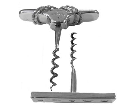 Two 21st century silver topped corkscrews, first with mark of Asprey &amp; Co., London 2002, Jubilee marked, the handle with 