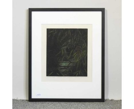 Norman Stevens, 1937-1988, Stream, Penn Common, coloured lithograph, signed and dated 1978, 27 x 23cm
