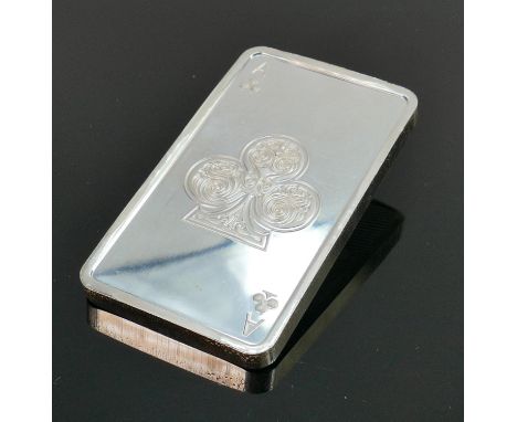 Fine silver 10 Troy Ounce silver bar 311 grams: In the design of a playing card 