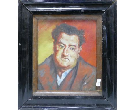 Framed Portrait of Irish Poet Brendan Behan: frame size 36.5 x 32cm 