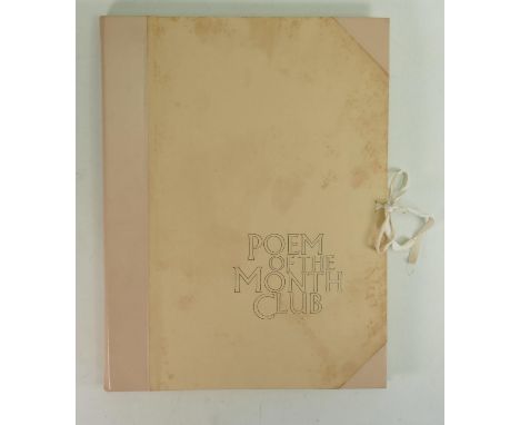 Poem of the Month Club full set 48 poems: Outer folder measures 40cm x 31cm, poems 38cm x 28cm. Understood to contain POEM OF