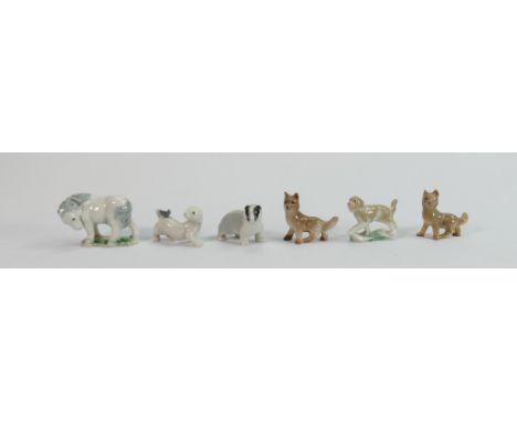 Set of vintage Wade Whimsies set no 3: English animals series. (6) 