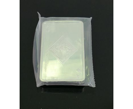 Fine silver 10 Troy Ounce silver bar 311 grams: In the design of a playing card 