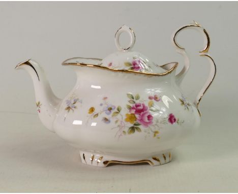 Royal Albert Tenderness tea set: Comprising teapot, covered sugar, cups and saucers etc., (some factory seconds &amp; undergl