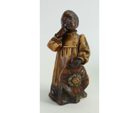 Goldscheider young girl figurine:  Bears original makers label, measures 25cm high. 