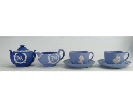 A collection of Wedgwood Jasperware part tea service: 