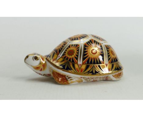 Royal Crown Derby paperweight Madagascan Tortoise: From the endangered species range for Sinclair's, limited edition 248/1000