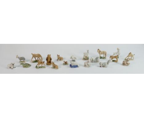 A collection of Wade 1950s Whimsies: First version animals and birds (20) 