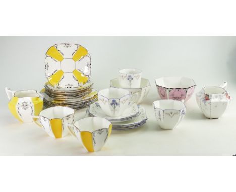 A collection of Shelley Queen Anne ware to include: 11581 part tea set, 11561 tea ware, 11512 sugar bowl &amp; 11498 milk jug