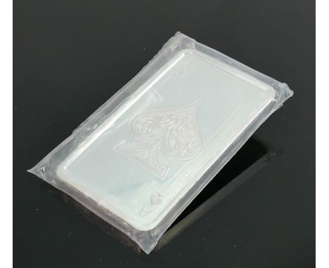 Fine silver 10 Troy Ounce silver bar 311 grams: In the design of a playing card 