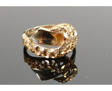 9ct gold Swirl ring, QVC brand new and boxed.size K, 2.3g. 