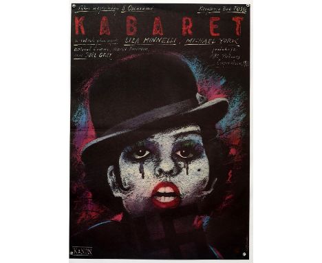 Cabaret (R-1988) Polish large film poster, flat, 26 1/2 x 38 inches.