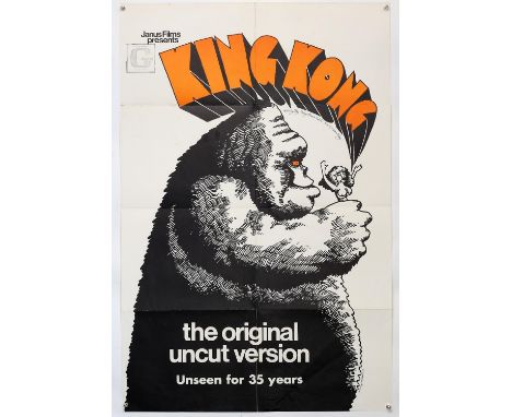 King Kong (R-1968) - US One Sheet film poster, Janus Films release, folded, 27 x 41 inches.