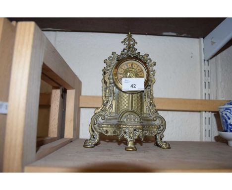 Brass mantel clock