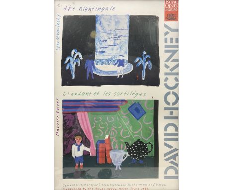 After David Hockney (British 1937-): 'L’Enfant et Les Sortileges', exhibition poster pub. 1983, 74cm x 48cm 