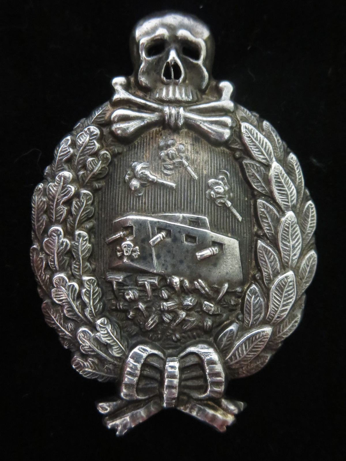 German: WW1 Tank Assault Badge, 800 Silver