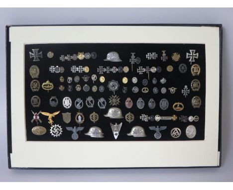 German: An Extensive Collection of Award Stick Pins including Iron Cross, Combat Badges, etc