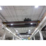7 12/ Ton 22' Span Bridge Crane with Over Mounted Shaw Box 7 1/2 Ton Hoist