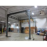 SPANCO Above Ground 4000 Lb Bridge Crane with 1 Ton Electric Hoist, ''X'' Axis Electrified Tractor