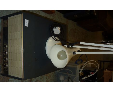 Decca 205 Deram record player and angle poise lamp