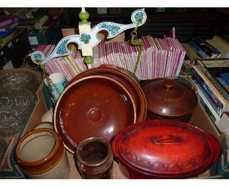 Casserole dishes, set of retro scales etc