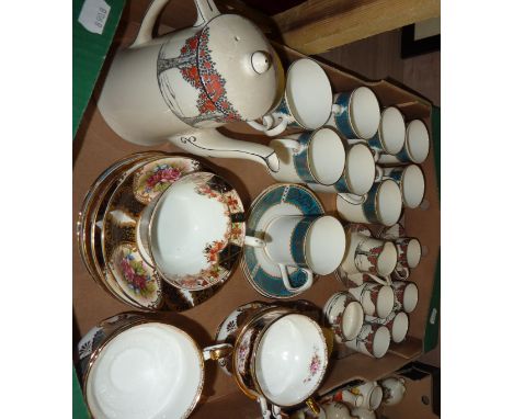 Crown Ducal coffee set, Paragon tea cups and saucers etc